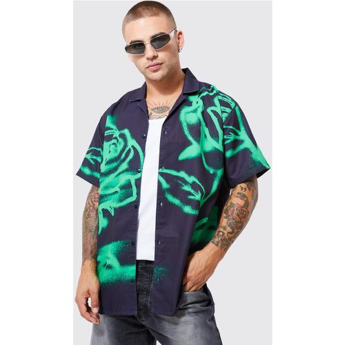 Chemise oversize imprimé graffiti - M - Boohooman - Modalova