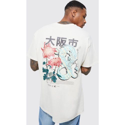 T-shirt oversize à imprimé dragon - Official - Boohooman - Modalova