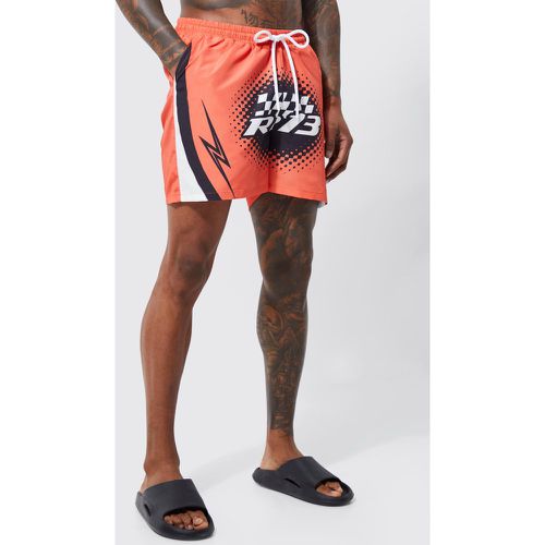 Short de bain court fendu - L - Boohooman - Modalova