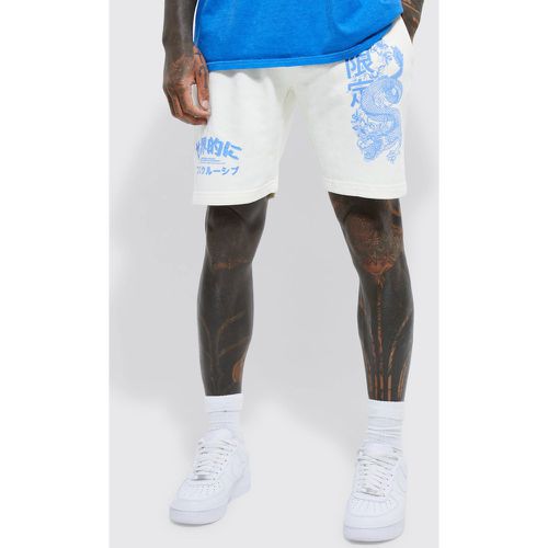 Short en jersey imprimé dragon - XS - Boohooman - Modalova