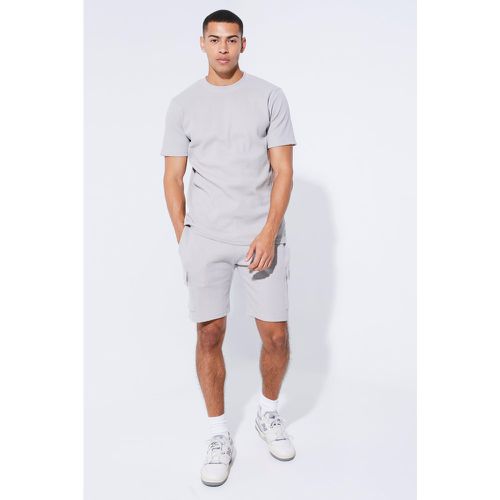 Ensemble cintré avec t-shirt et short cargo - S - Boohooman - Modalova