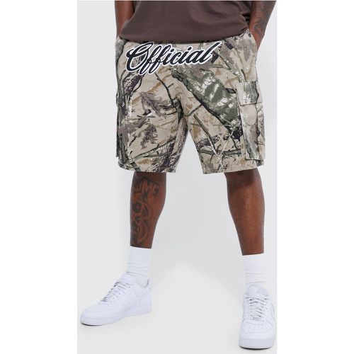 Grande taille - Short cargo camouflage - Boohooman - Modalova