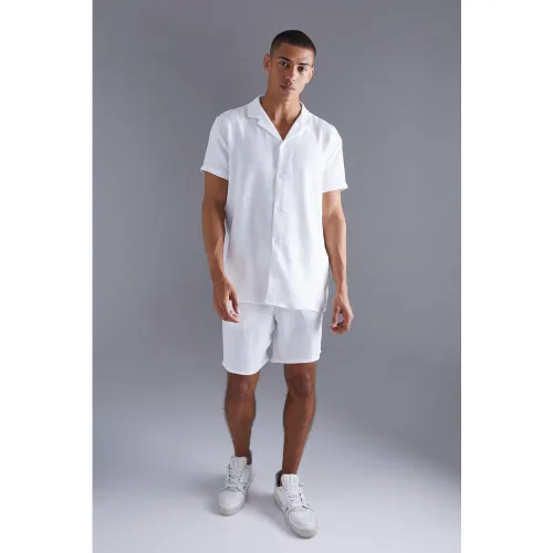 Ensemble oversize avec chemise et short - S - Boohooman - Modalova