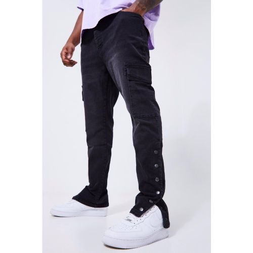 Grande taille - Jean cargo skinny à boutons pression homme - 38 - Boohooman - Modalova