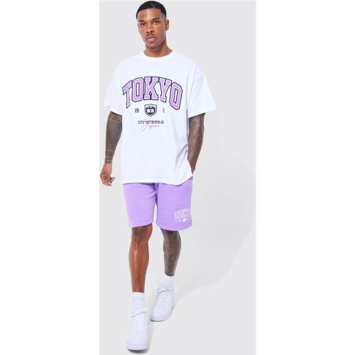 Ensemble à slogan Tokyo avec t-shirt et short - M - Boohooman - Modalova