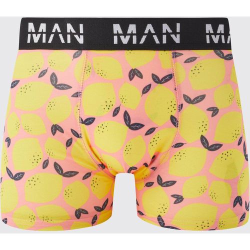 Boxer imprimé citron - S - Boohooman - Modalova