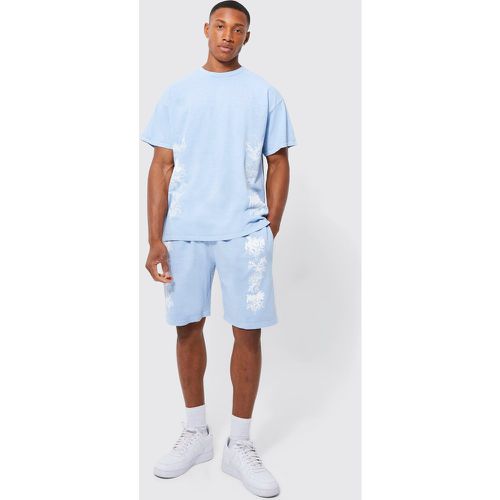 Ensemble imprimé avec t-shirt et short - Boohooman - Modalova