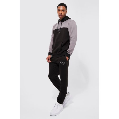 Survêtement color block avec sweat à capuche - MAN - S - Boohooman - Modalova