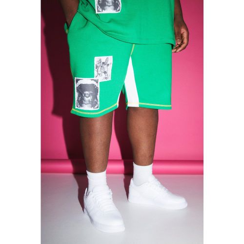 Grande taille - Short large mi-long à écusson - XXL - Boohooman - Modalova