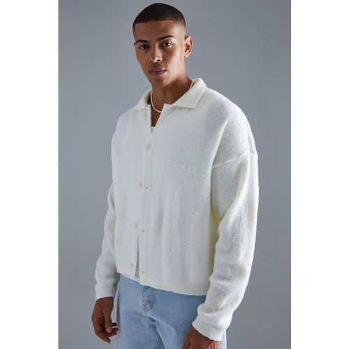 Cardigan ample en maille brossée homme - M - Boohooman - Modalova