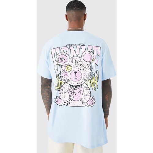 T-shirt oversize à imprimé ourson - Boohooman - Modalova