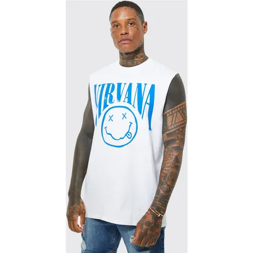 T-shirt sans manches oversize Nirvana - Boohooman - Modalova