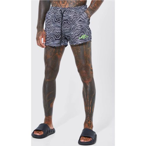 Short de bain court brodé - XS - Boohooman - Modalova