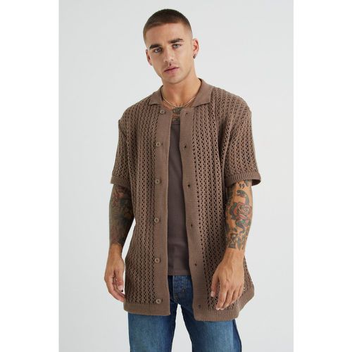 Chemise en maille à manches courtes homme - XS - Boohooman - Modalova