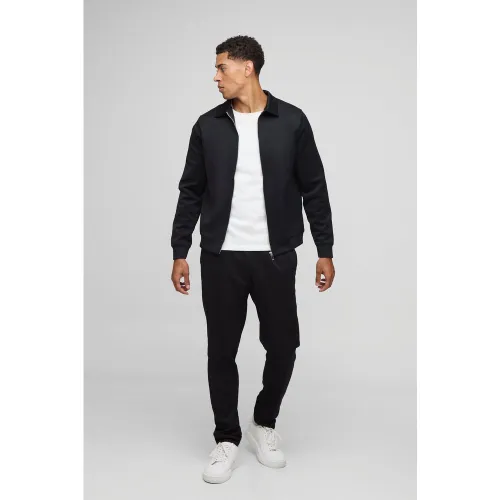 Ensemble en néoprène avec veste Harrington et jogging homme - S - Boohooman - Modalova