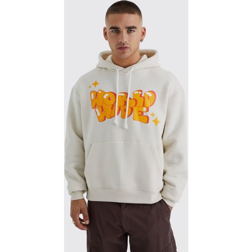 Sweat à capuche oversize imprimé - L - Boohooman - Modalova
