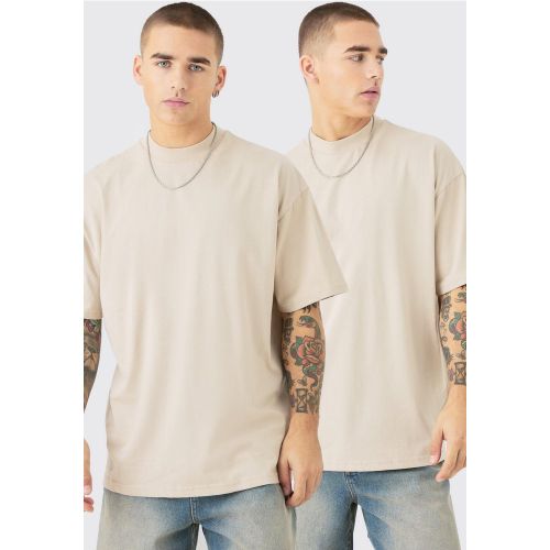 Lot de 2 t-shirts oversize épais - S - Boohooman - Modalova