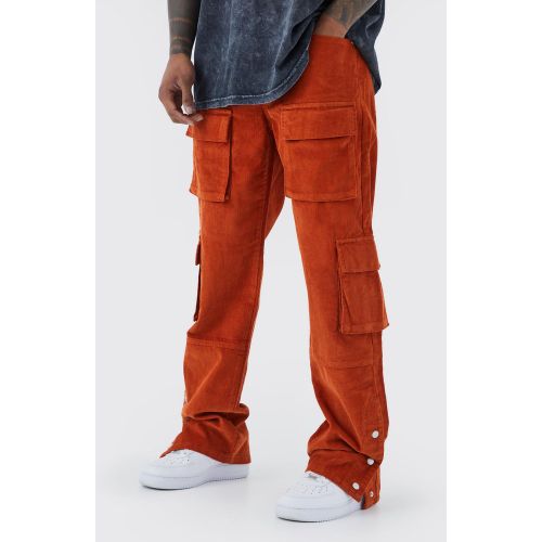 Pantalon cargo ample en velours côtelé - 34R - Boohooman - Modalova