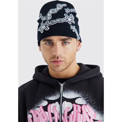 Bonnet en jacquard - ONE SIZE - Boohooman - Modalova