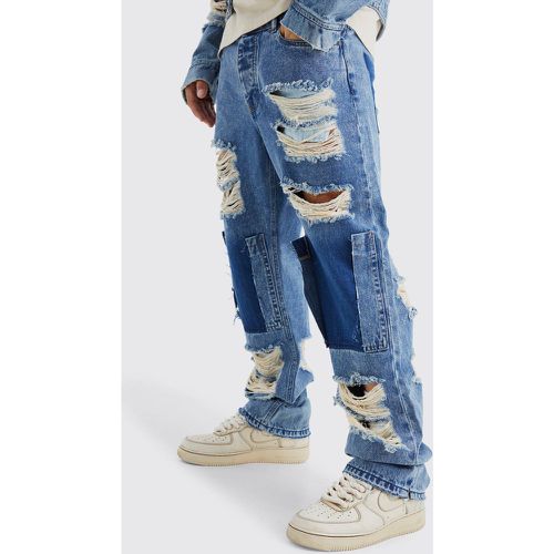 Jean large déchiré - 28R - Boohooman - Modalova