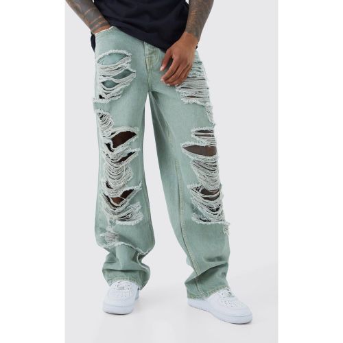 Jean baggy surteint déchiré - 32R - Boohooman - Modalova