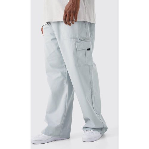 Grande taille - Pantalon cargo zippé - Boohooman - Modalova