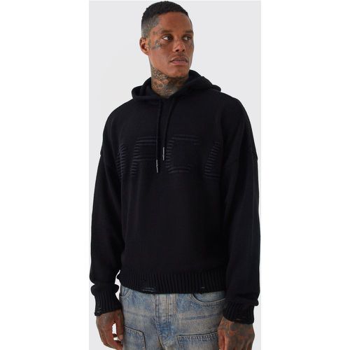 Sweat à capuche ample en maille - XL - Boohooman - Modalova