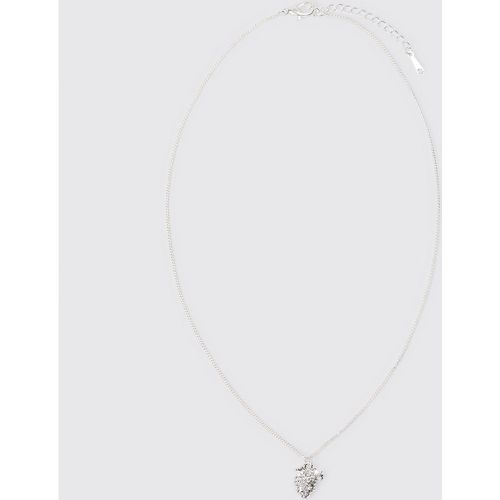 Collier cœur strassé - ONE SIZE - Boohooman - Modalova