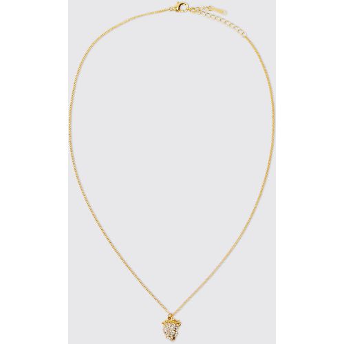 Collier cœur strassé - ONE SIZE - Boohooman - Modalova