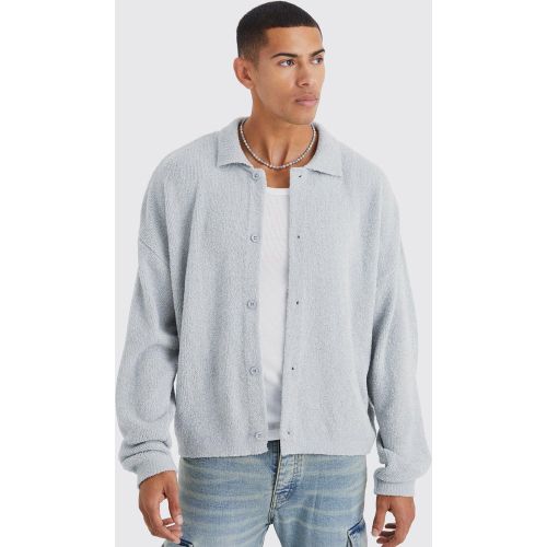 Cardigan ample en maille brossée - L - Boohooman - Modalova