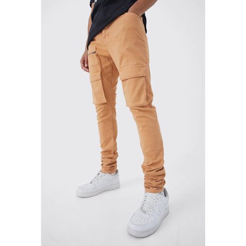 Tall - Pantalon cargo zippé - 32 - Boohooman - Modalova