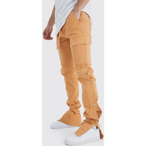 Tall - Pantalon cargo skinny à boutons pression - 34 - Boohooman - Modalova