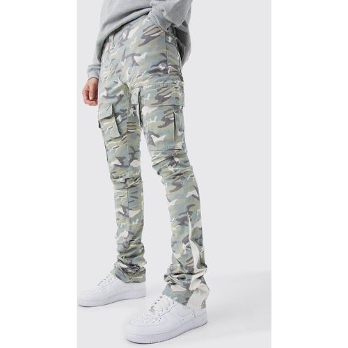 Tall - Pantalon cargo skinny à imprimé camouflage - 34 - Boohooman - Modalova