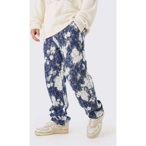 Pantalon ample à motif tapisserie - 28 - Boohooman - Modalova