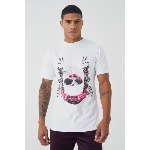 T-shirt épais imprimé - Boohooman - Modalova