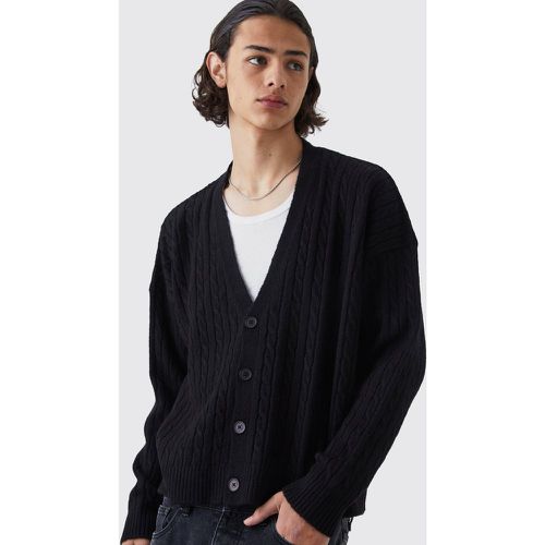 Cardigan ample en maille torsadée - M - Boohooman - Modalova