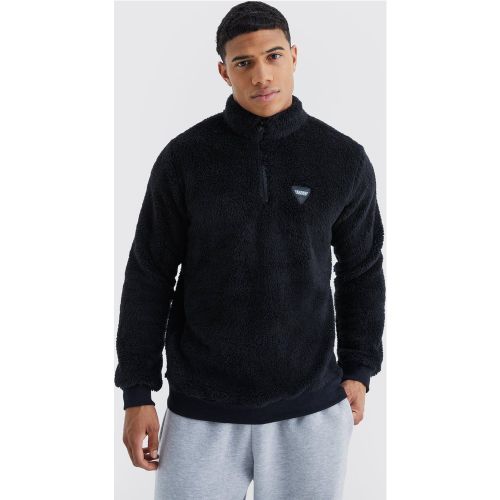 Sweat en polaire à écusson - S - Boohooman - Modalova