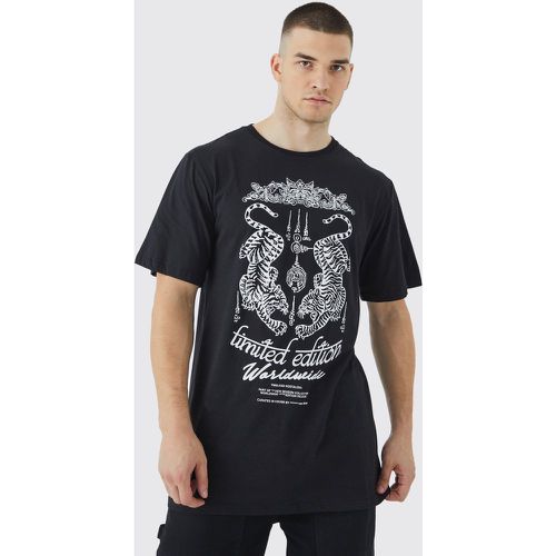 Tall - T-shirt oversize imprimé tigre - Boohooman - Modalova