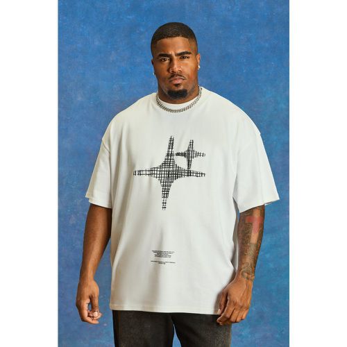 Grande taille - T-shirt oversize à imprimé étoile - - XXXXXL - Boohooman - Modalova
