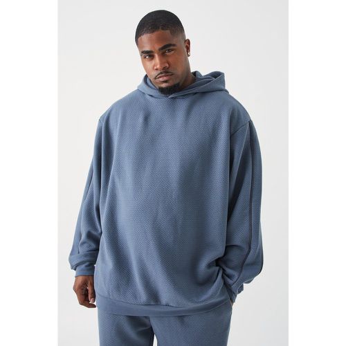 Grande taille - Sweat à capuche oversize texturé homme - XXL - Boohooman - Modalova