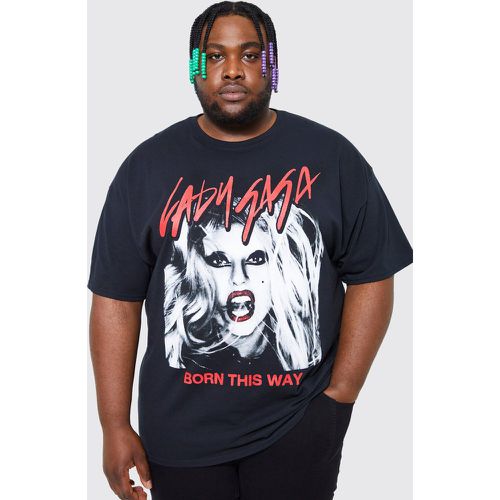 Grande taille - T-shirt imprimé Lady Gaga - Boohooman - Modalova