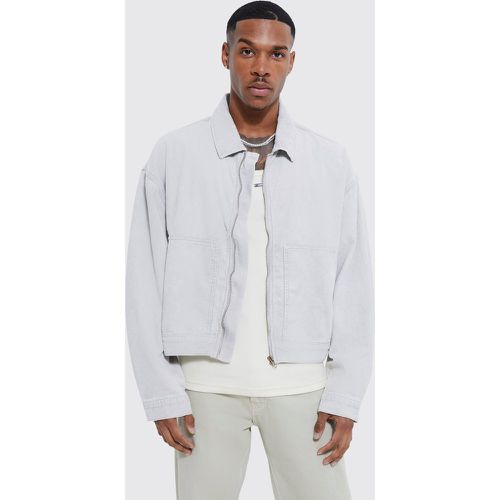 Veste ample zippée en velours côtelé homme - L - Boohooman - Modalova