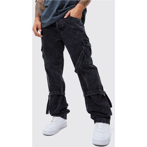 Pantalon large délavé en velours côtelé - - 34R - Boohooman - Modalova