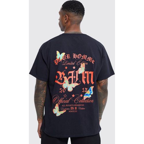 T-shirt oversize imprimé papillon - Boohooman - Modalova
