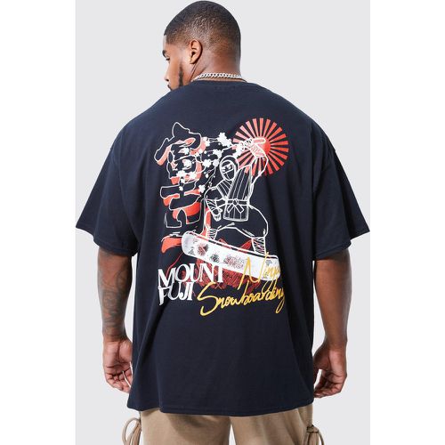 Grande taille - T-shirt imprimé Mont Fuji - - XXXXL - Boohooman - Modalova