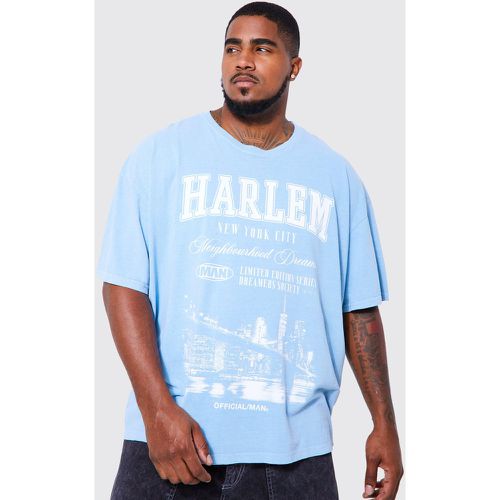 Grande taille - T-shirt oversize à slogan Harlem - - XXXL - Boohooman - Modalova