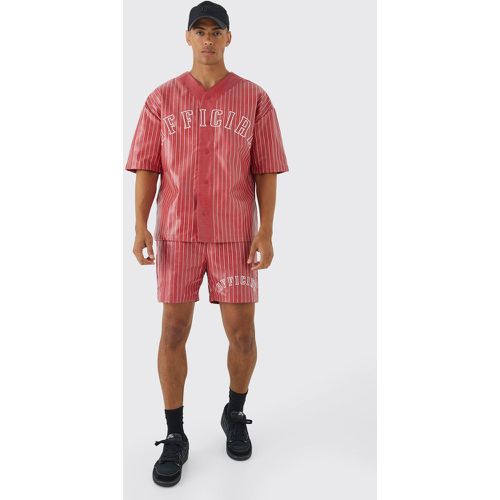 Ensemble oversize avec chemise et short - L - Boohooman - Modalova