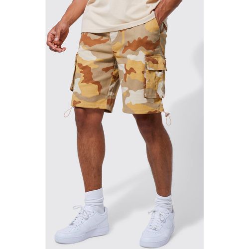 Short cargo imprimé camouflage à taille élastique - M - Boohooman - Modalova