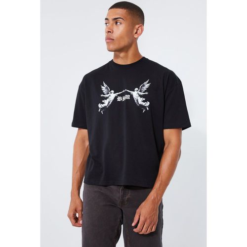 T-shirt oversize imprimé ange - L - Boohooman - Modalova