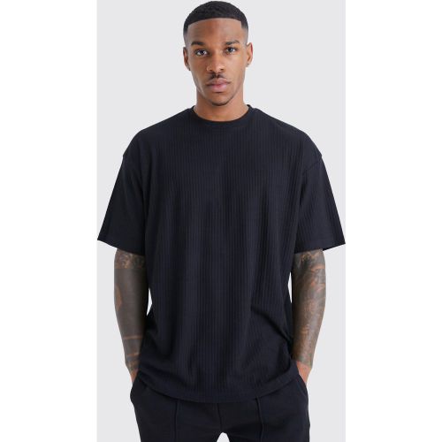 T-shirt oversize côtelé - M - Boohooman - Modalova